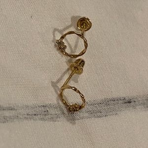 Azil Boutique 10K solid gold earrings with CZ